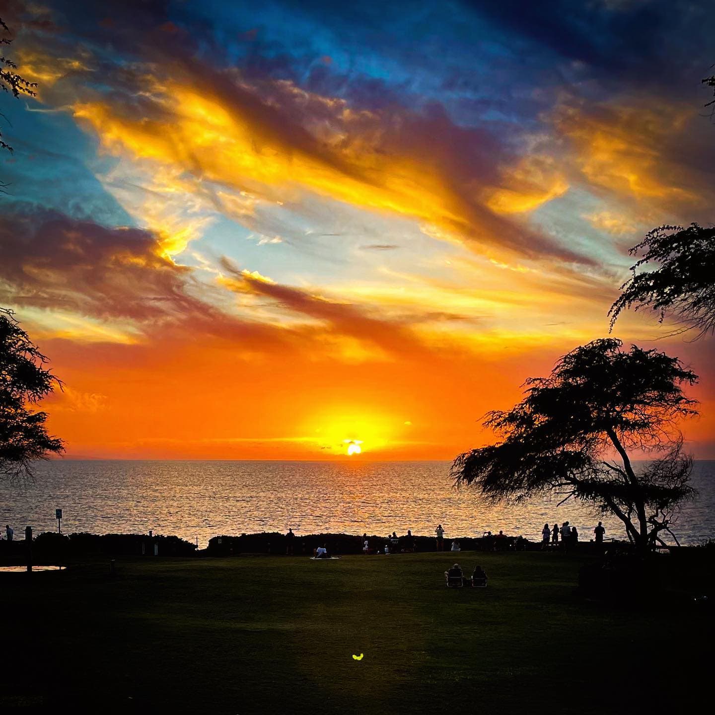 Sunset over ocean
